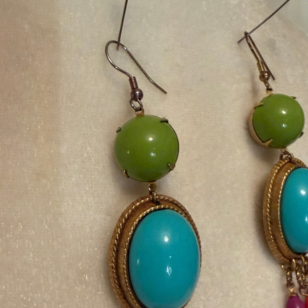 Colorful Dangle Earrings - Picture 3 of 4